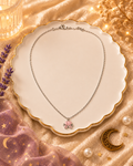 Pink Pendant Necklace (Silver)