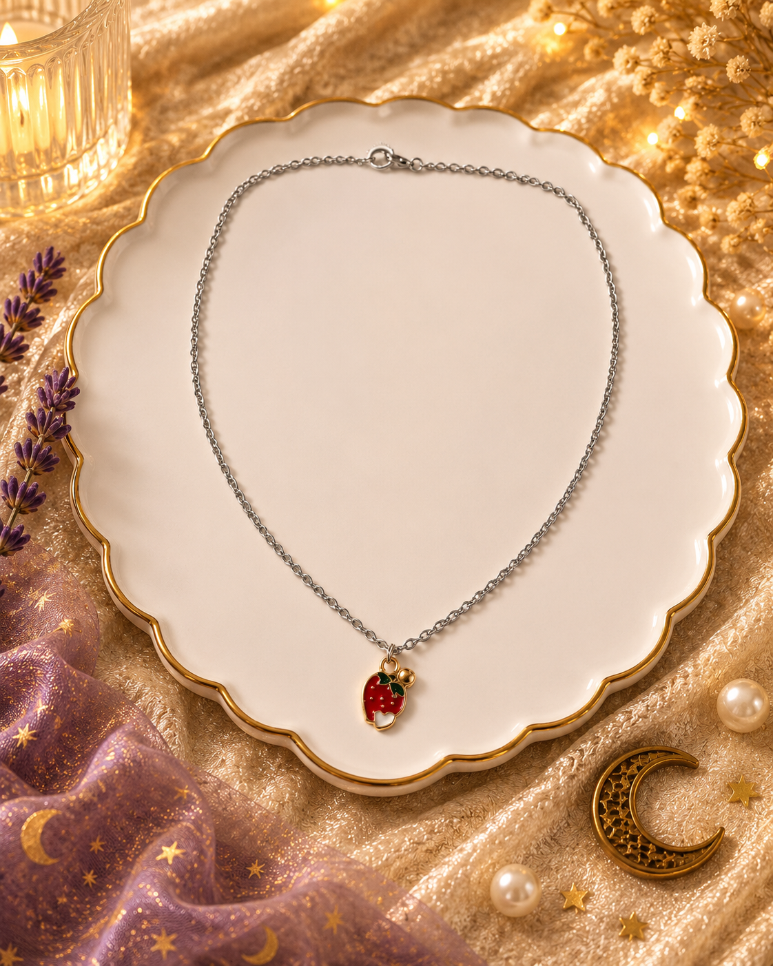 Strawberry Pendant Necklace